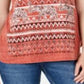Camiseta feminina gráfica Style &amp; Co, coral, tamanho pequeno M