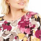 Blusa feminina estampada em jacquard, roxa, tamanho pequeno GG, da coleção JM