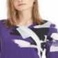 Blusa feminina estampada Alfani, roxa, tamanho pequeno, médio