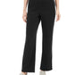 Calça de moletom feminina Karen Scott Fleece, preta, tamanho G