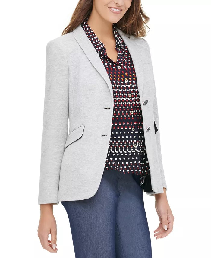 Terno feminino Tommy Hilfiger, Blazer empresarial separado, cinza, tamanho 16