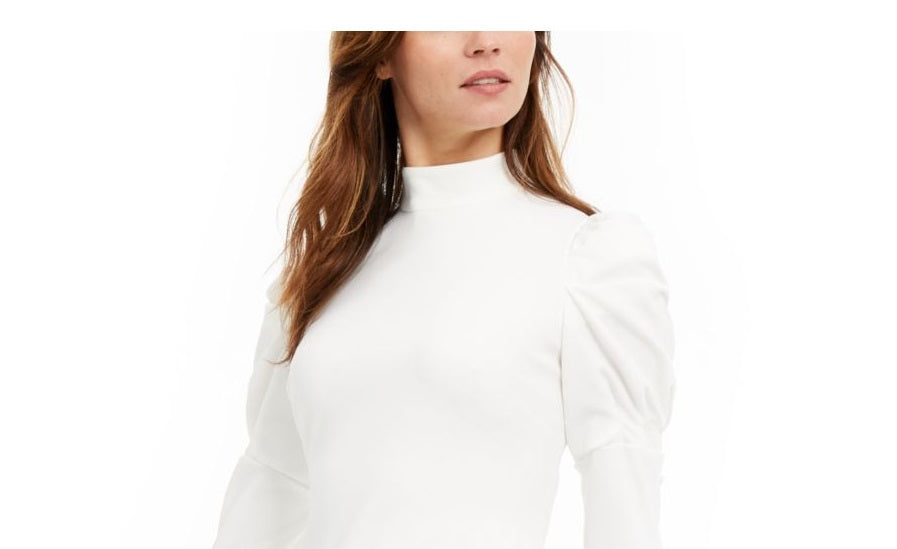 Vestido Calvin Klein Feminino com Ombros Bufantes Branco Tamanho 12