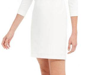 Vestido Calvin Klein Feminino com Ombros Bufantes Branco Tamanho 12