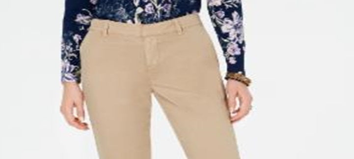 Calça Chino Feminina Style &amp; Co Marrom Tamanho 8