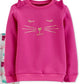 Conjunto Carter's Infantil para Meninas, 2 Peças, Blusa de Gato e Leggings com Estampa de Gato, Roxo, Tamanho 4T, SLIM