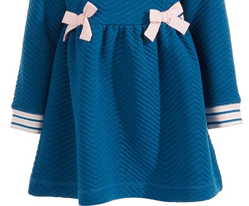 Vestido acolchoado infantil First Impressions para meninas, azul, tamanho 24 meses