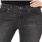 Calça jeans Levi's 724 High Rise Straight Crop rasgada feminina, preta, tamanho 28