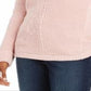 Suéter feminino de algodão texturizado com decote em V, tamanho X-S, rosa, Charter Club