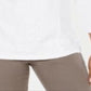 Karen Scott Top Henley Feminino com Renda Frontal Branco Tamanho XX-G