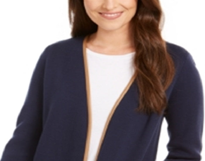 Suéter feminino Charter Club Milano Cotton Completer azul tamanho pequeno