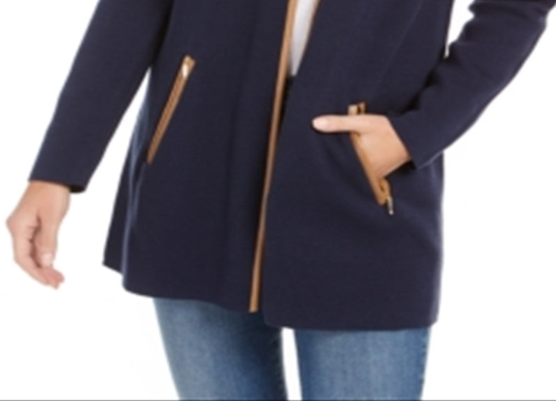 Suéter feminino Charter Club Milano Cotton Completer azul tamanho pequeno