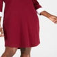 Vestido-camisa de algodão com acabamento contrastante Karen Scott feminino, vermelho, tamanho pequeno G