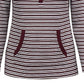 Karen Scott Top Henley Listrado Feminino Vermelho Tamanho Grande