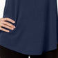 JM Collection Regata feminina com decote redondo, azul profundo, tamanho XS