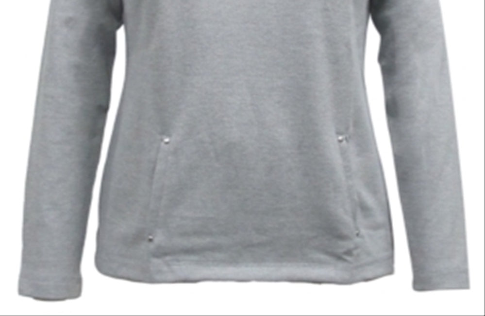 Karen Scott Top Feminino Meio Zíper Cinza Tamanho P