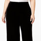Calça feminina Alfani Plus Velvet Wide Leg Preta Tamanho 1X