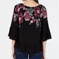 Top feminino estampado ombro a ombro estilo &amp; co, preto, tamanho GG