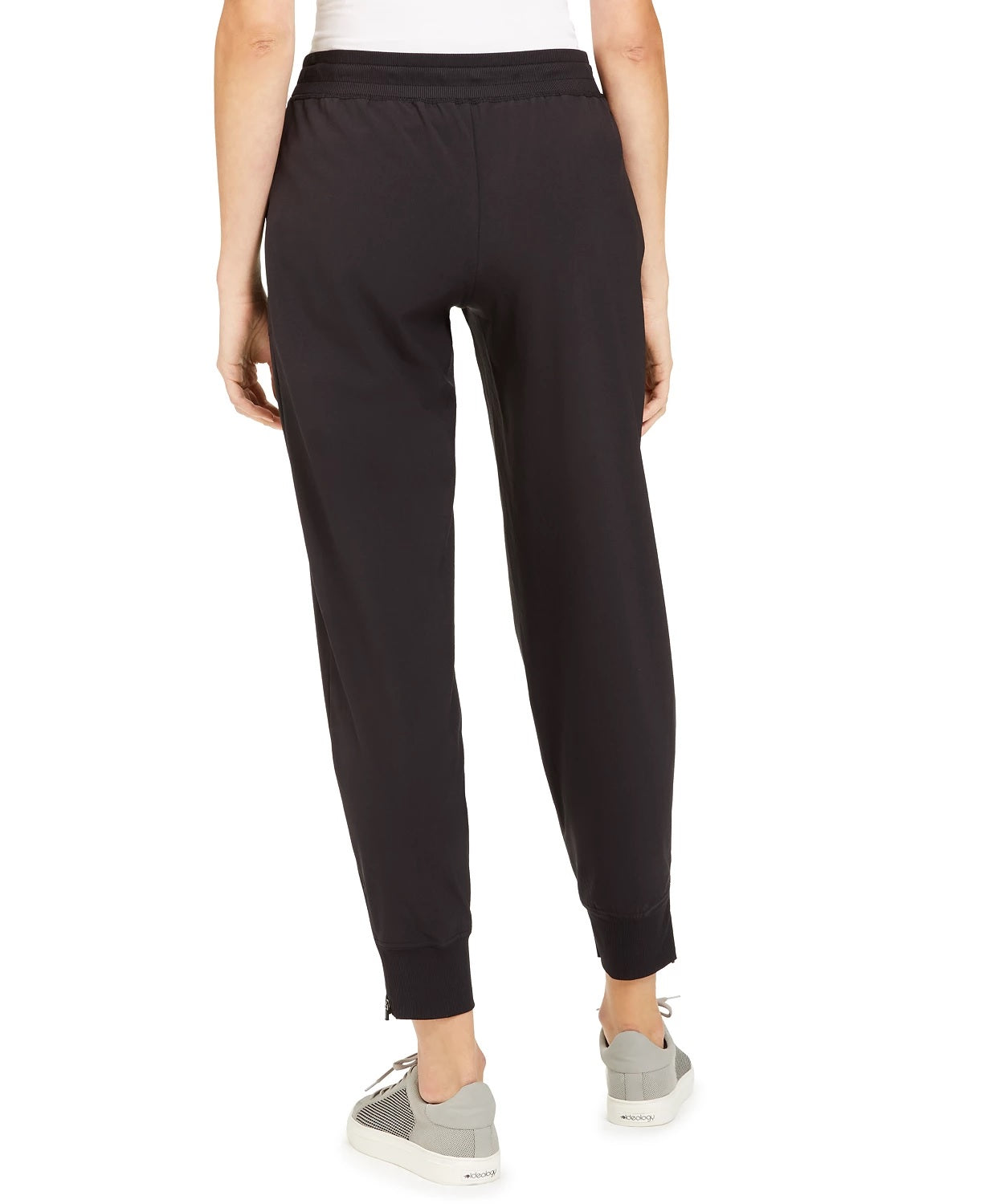 Calça de moletom feminina Ideology em tecido reciclado, preta, tamanho X-G