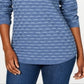 Karen Scott Suéter Texturizado Feminino Azul Tamanho Grande