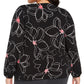 Blusa feminina Alfani Plus Size com estampa de sobrepeliz e gola alta, preta, tamanho 2X