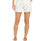 Shorts femininos com estampa de limão Style &amp; Co, branco, tamanho 4