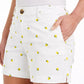 Shorts femininos com estampa de limão Style &amp; Co, branco, tamanho 4