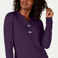 Karen Scott Suéter Henley Feminino de Algodão Roxo Tamanho Pequeno Médio