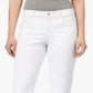 Calça jeans capri feminina Curvy Cuffed Style &amp; Co, branca, tamanho 2