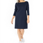 Vestido rodado feminino Karen Scott de algodão com tachas, azul, tamanho XX-G