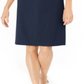 Vestido rodado feminino Karen Scott de algodão com tachas, azul, tamanho XX-G