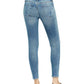 Calça jeans feminina Hudson Jeans Nico rasgada super skinny azul tamanho 31