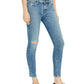 Calça jeans feminina Hudson Jeans Nico rasgada super skinny azul tamanho 31