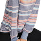 Blusa feminina Arielle estampada manga comprida azul tamanho grande da Free People