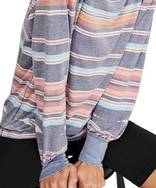 Blusa feminina Arielle estampada manga comprida azul tamanho grande da Free People