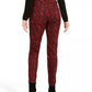 Calça jeans skinny feminina Incessential Snake-Print Curvy, vermelha, tamanho 4, da INC International Concepts