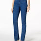 Calça jeans feminina Charter Club Petite Lexington de perna reta, tamanho Petite &amp; Petite Short, azul, tamanho 24x4,5
