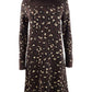 Vestido suéter feminino Tommy Hilfiger com estampa de leopardo, marrom, tamanho pequeno