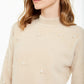Alfani Suéter Feminino Petite Scattered Faux-Pearl Bege Tamanho PL