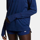 Suéter Nike Element Half Zip para Corrida Feminino Azul Tamanho Médio