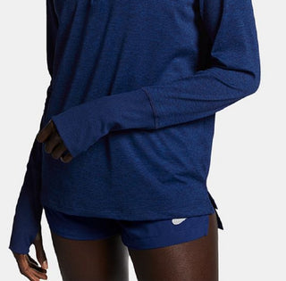 Suéter Nike Element Half Zip para Corrida Feminino Azul Tamanho Médio