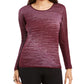 Top de malha metálica feminino JM Collection, roxo, tamanho X-G