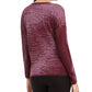 Top de malha metálica feminino JM Collection, roxo, tamanho X-G