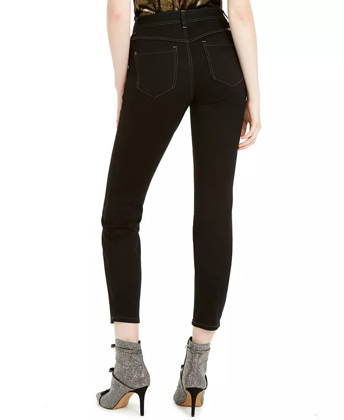 Calça jeans skinny feminina Petite Skinny da INC International Concepts, preta, tamanho 0 P