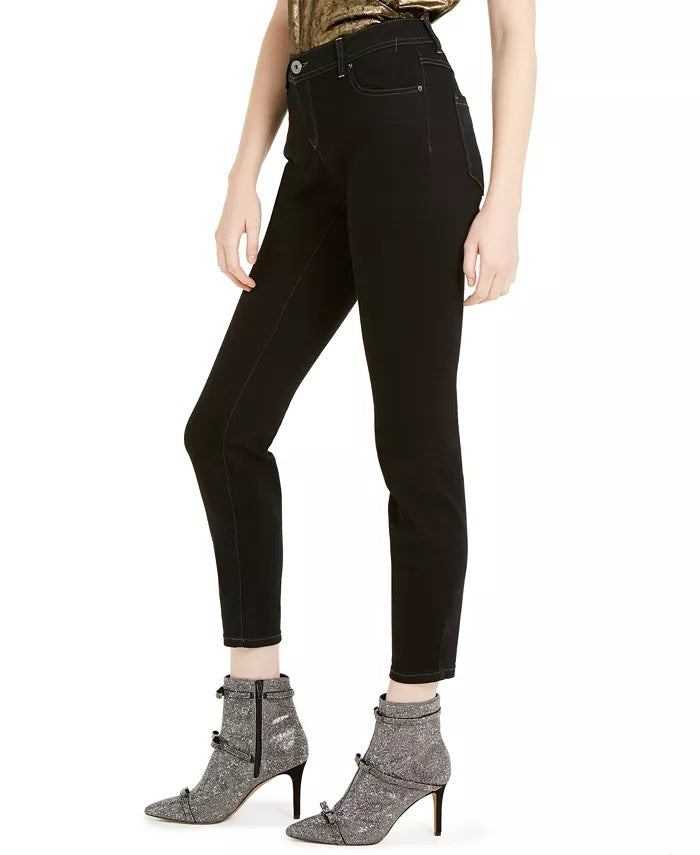 Calça jeans skinny feminina Petite Skinny da INC International Concepts, preta, tamanho 0 P