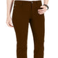 Jeans feminino slim com controle de barriga estilo &amp; co, marrom, tamanho 2, pequeno