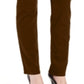 Jeans feminino slim com controle de barriga estilo &amp; co, marrom, tamanho 2, pequeno