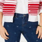 Cardigan listrado feminino Charter Club azul tamanho pequeno