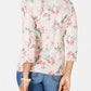 Karen Scott Blusa Henley Feminina Havana Falls Estampada Floral Laranja Tamanho P