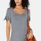 Vestido curto casual mesclado feminino Style &amp; Co, cinza, tamanho extragrande