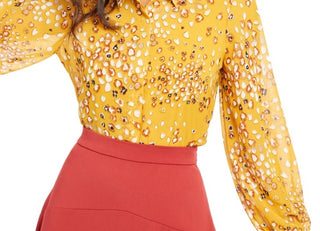 Camisa Alfani Feminina Estampa Animal Amarela Tamanho Pequeno Pequeno